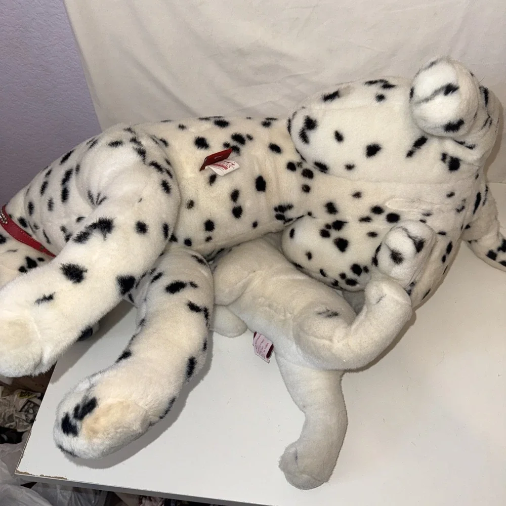 RARE Vintage Disney Life Size Perdy & Pup 101 Dalmations Plush Douglas Co Inc.